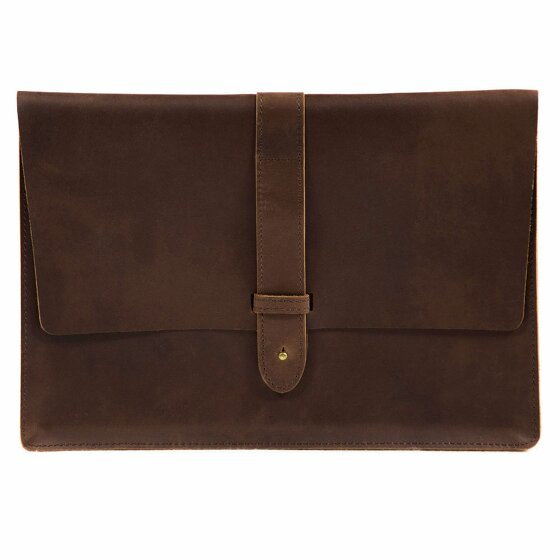 Buckle & Seam Skórzany pokrowiec na laptopa Aspen 20,5 cm brown