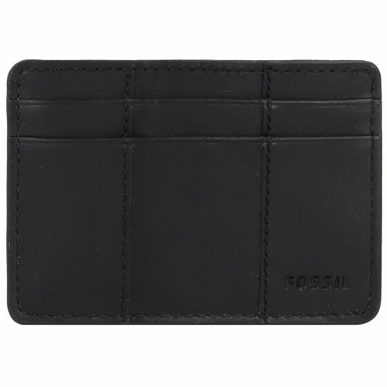 Fossil Everett Credit Card Case Leather 10 cm schwarz