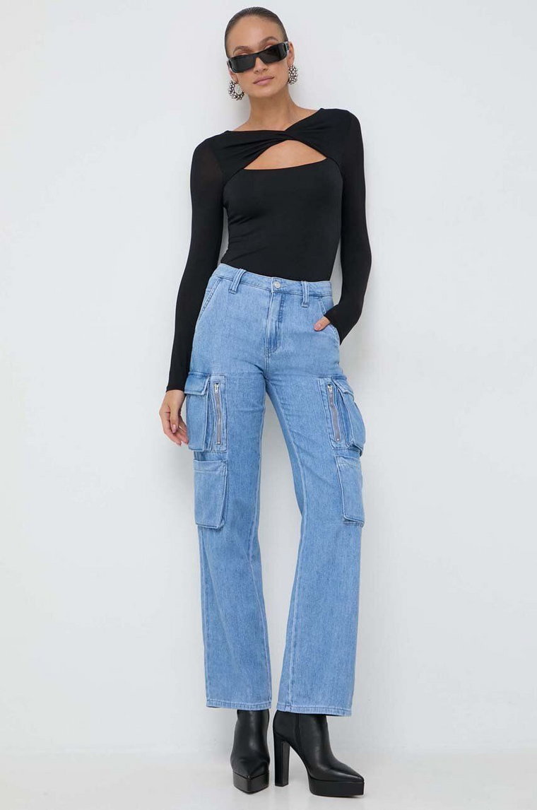 Guess jeansy KORI damskie high waist W4RA97 D58L1