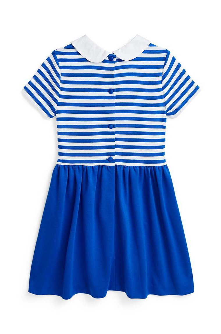 Polo Ralph Lauren sukienka dziecięca kolor niebieski mini rozkloszowana