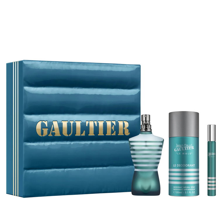 Zestaw męski Jean Paul Gaultier Le Male Woda toaletowa 75 ml + Woda toaletowa 10 ml + Dezodorant 150 ml (8435415066143). Perfumy męskie