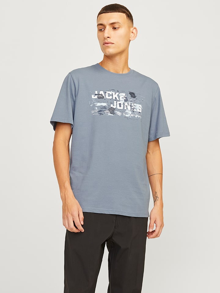 Jack & Jones Koszulka w kolorze niebieskoszarym