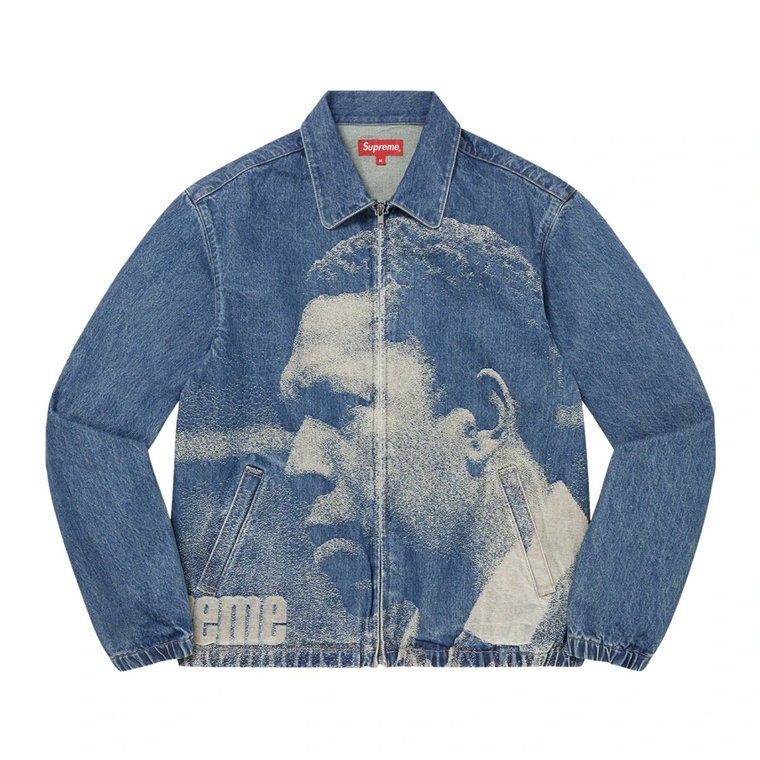 Limitowana Edycja John Coltrane Denim Kurtka Niebieska Supreme