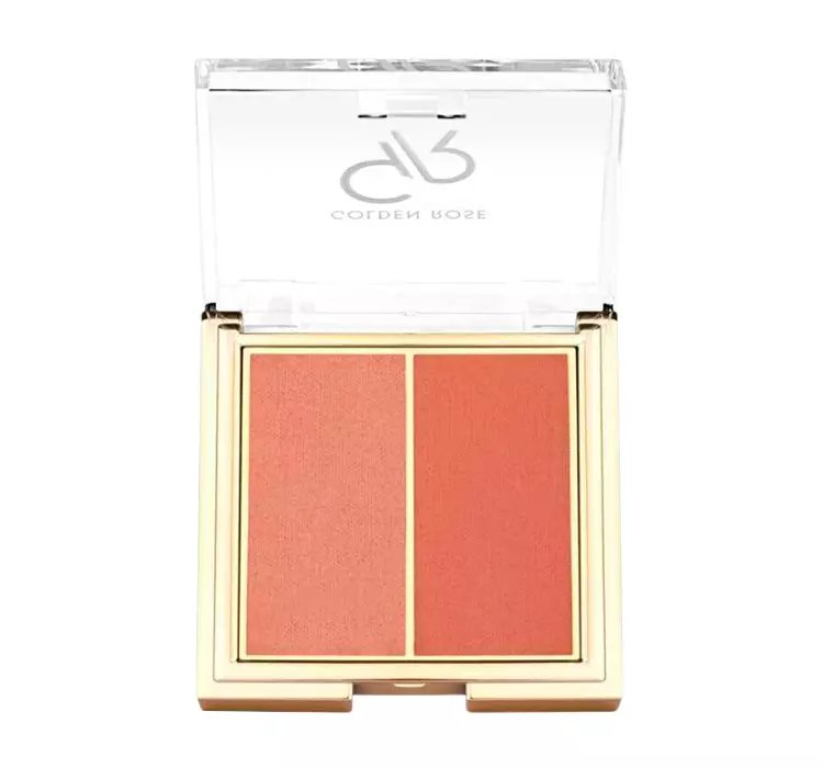 GOLDEN ROSE ICONIC PODWÓJNY RÓŻ DO POLICZKÓW 02 PEACHY CORAL 2x3G