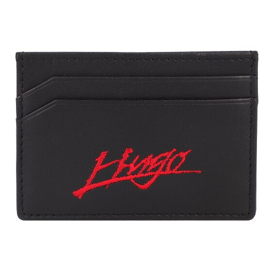 Hugo Handwritten Etui na karty kredytowe Skórzany 10 cm black