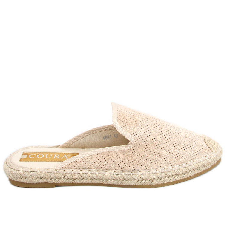 Klapki damskie espadryle Carmen Beige beżowy