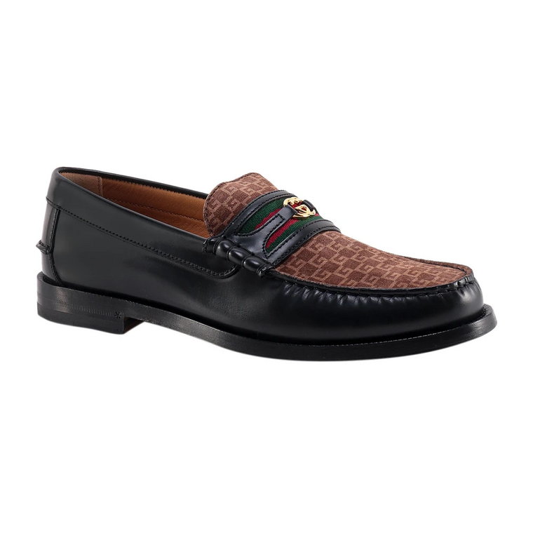 Czarne Skórzane Loafersy Ss23 Gucci