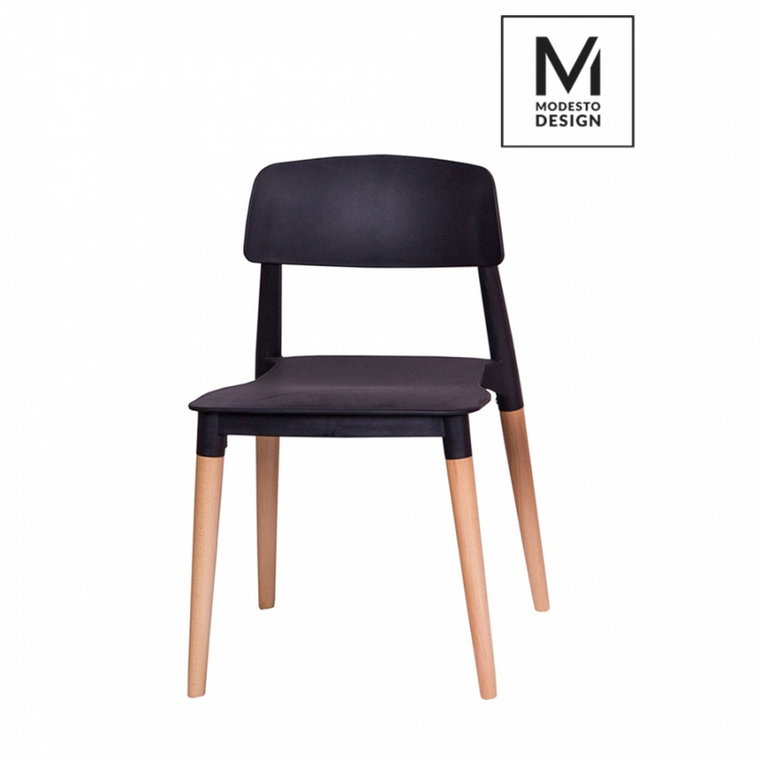 Krzesło Ecco Modesto Design czarne-drewno bukowe kod: C1015.BLACK
