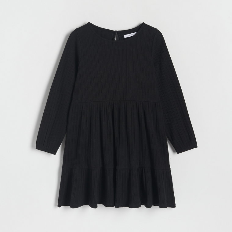 Reserved - Bawełniana sukienka - czarny