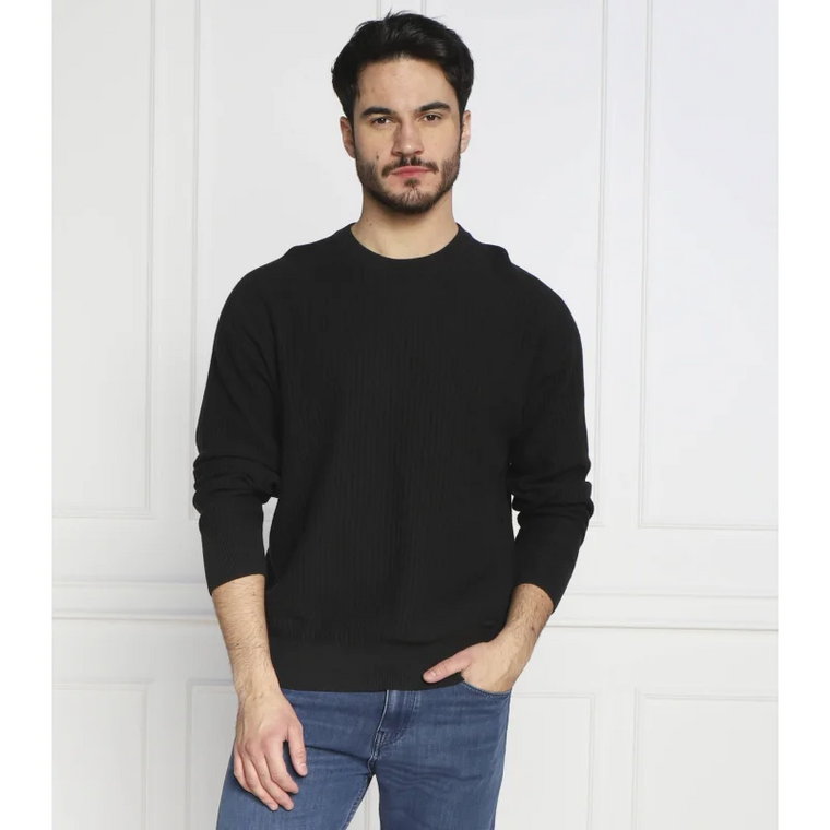 Calvin Klein Sweter REVERSED OTTOMAN TEXTURE | Regular Fit