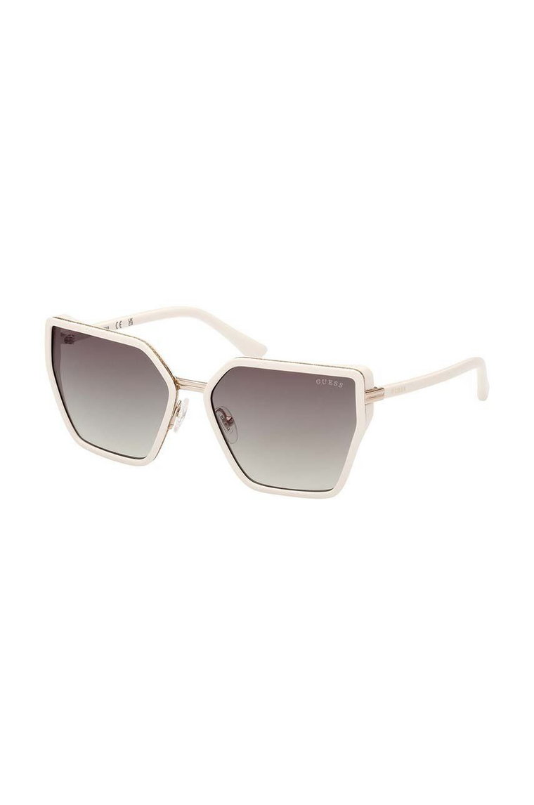 Guess okulary przeciwsłoneczne damskie kolor biały GU7871_5921P