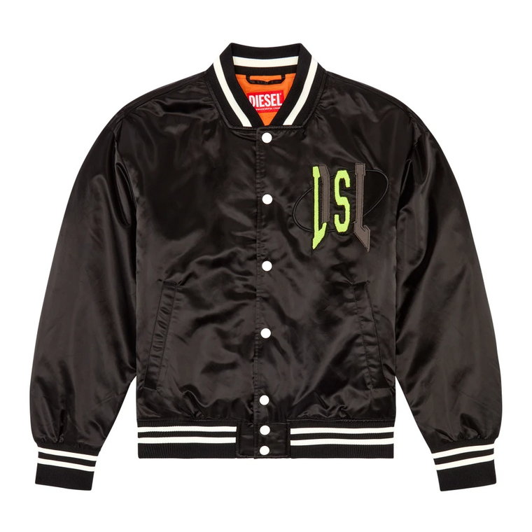 Satin track jacket with Lies patches Diesel