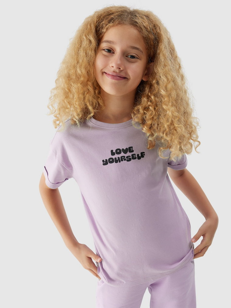 T-shirt z nadrukiem dziewczęcy