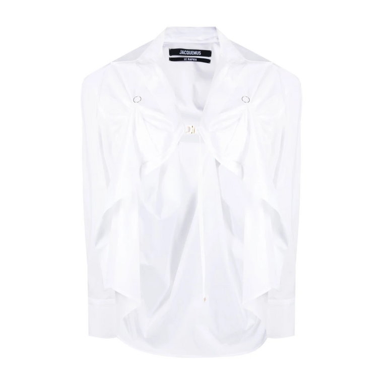 Biała Koszula z Długim Rękawem, Ulepsz Swoją Garderobę tym Pięknym Kawałkiem Jacquemus