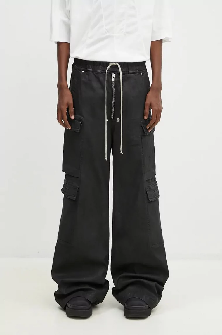 Rick Owens jeansy Double Cargo Jumbo Belas męskie DU02D2398.SBW