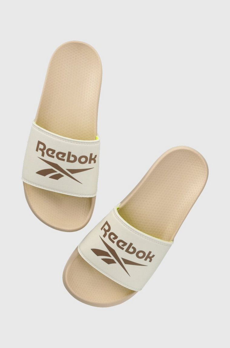 Reebok klapki damskie kolor beżowy