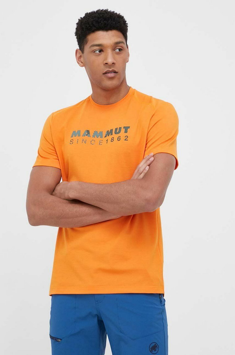 Mammut t-shirt sportowy Trovat Logo kolor pomarańczowy
