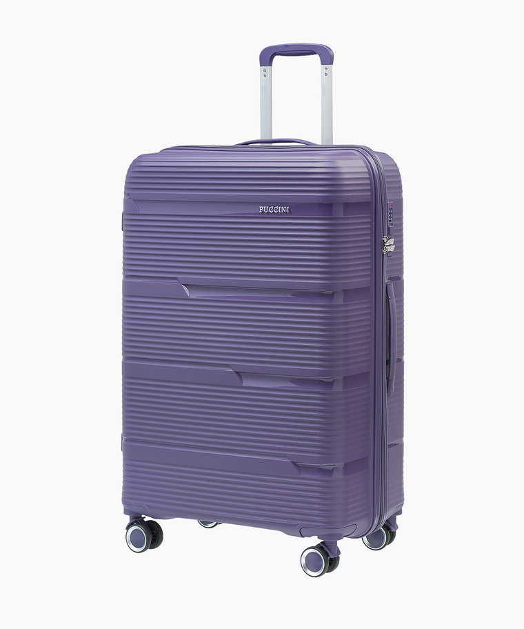 PUCCINI Duża walizka z polipropylenu fioletowa