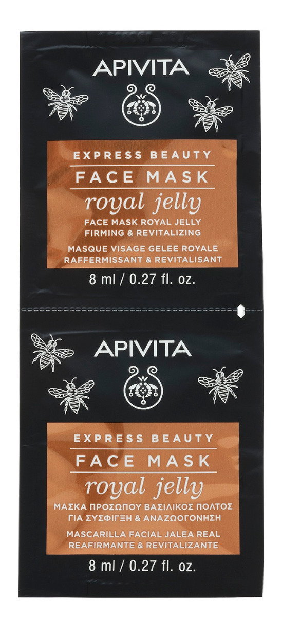 Apivita Express Beauty Mleczko Pszczele - ujędrniająco-rewitalizująca maseczka do twarzy 2x8ml