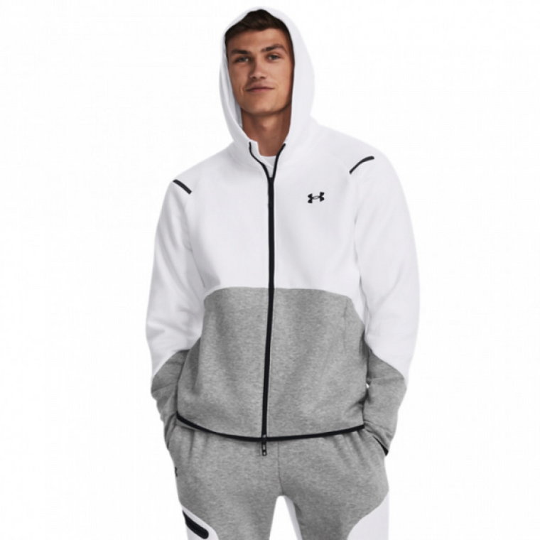 Męska bluza treningowa Under Armour UA Unstoppable Flc FZ - biała