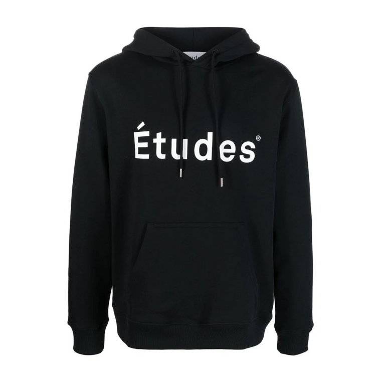 Czarna Bawełniana Bluza z Logo dla Mężczyzn Études