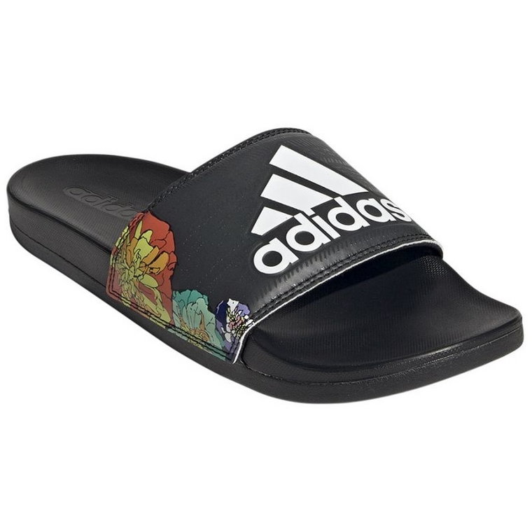 Klapki adidas Adilette Comfort W GW1049 białe czarne wielokolorowe