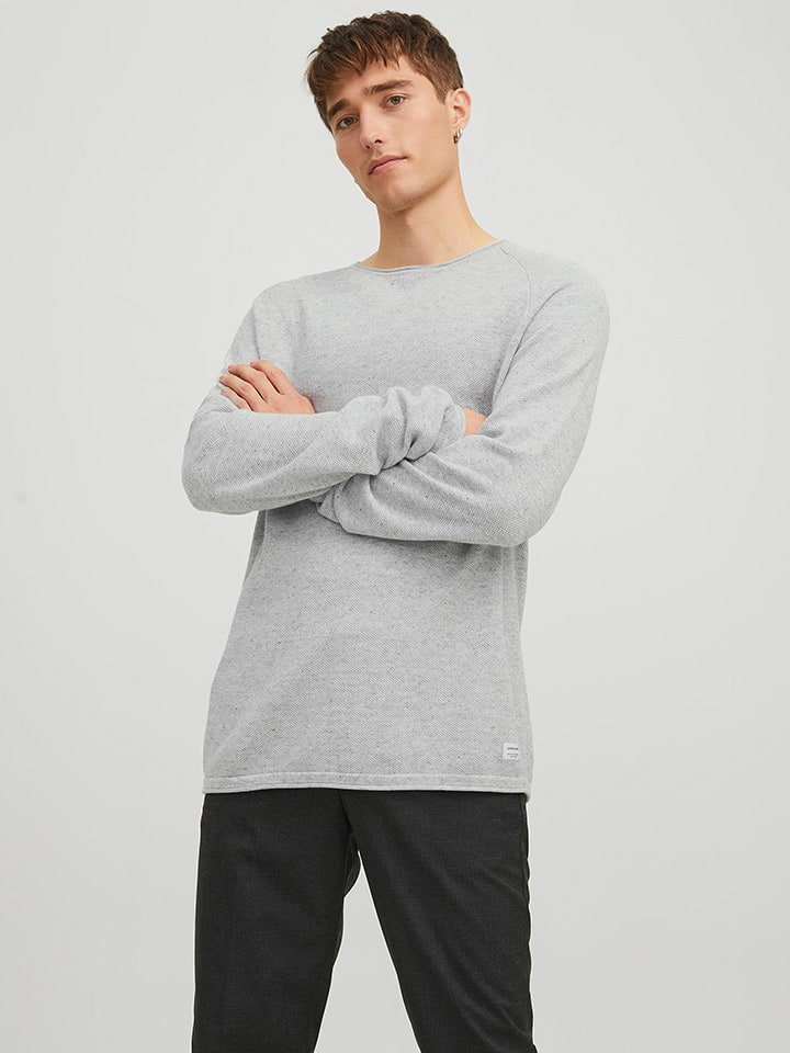 Jack & Jones Sweter "Hill" w kolorze szarym