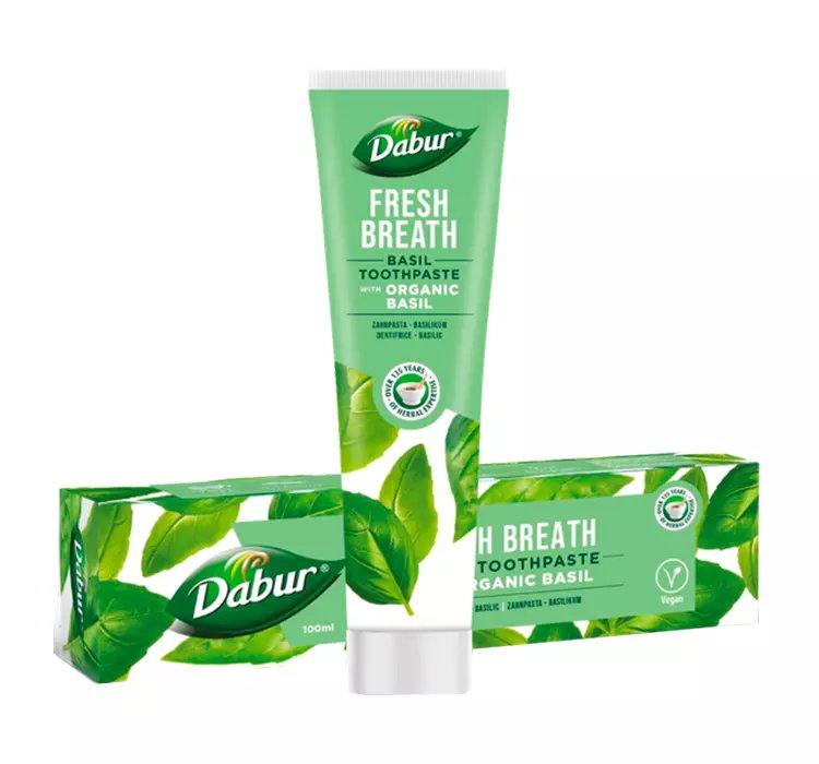 DABUR ŚWIEŻY ODDECH PASTA DO ZĘBÓW Z ORGANICZNĄ BAZYLIĄ 100ML