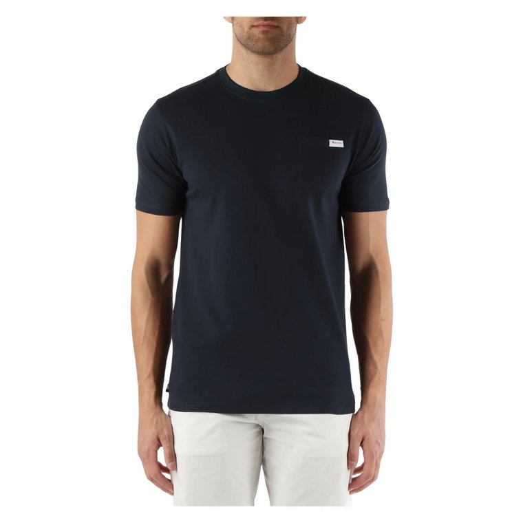 Aktywny Kieszeń Bawełniany T-shirt Aquascutum