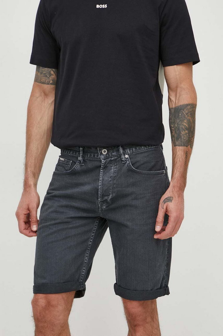Pepe Jeans szorty jeansowe męskie kolor szary