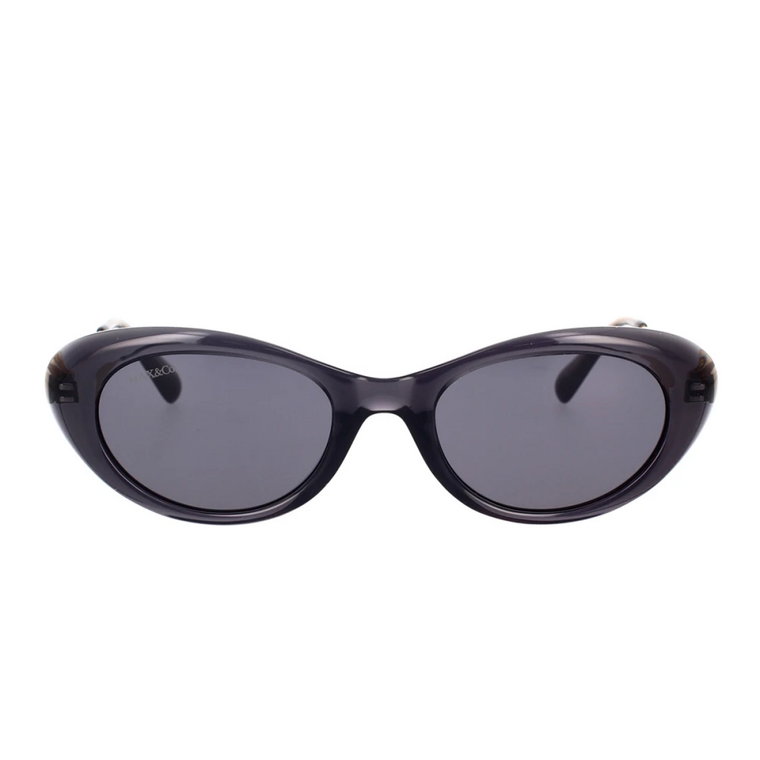 Przezroczyste szare okulary przeciwsłoneczne w stylu Cat Eye Max & Co