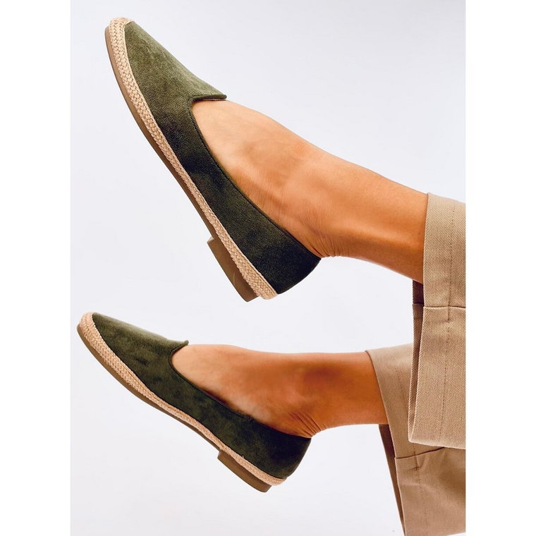 Baleriny espadryle damskie Ballot Olive zielone