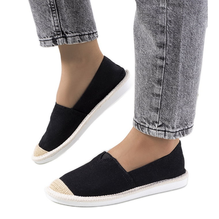 Czarne espadryle damskie Tanner