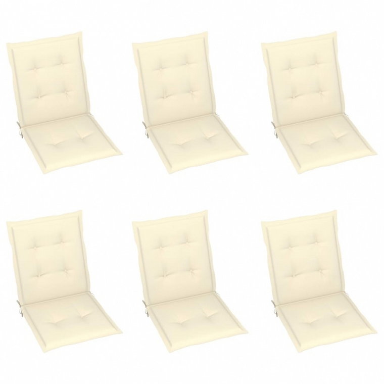 Poduszki na krzesła ogrodowe, 6 szt., kremowe, 100x50x4 cm kod: V-314133