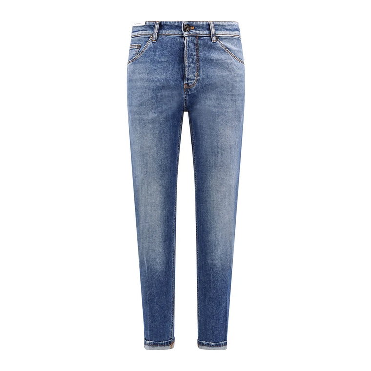 Niebieskie Jeansy z guzikami PT Torino