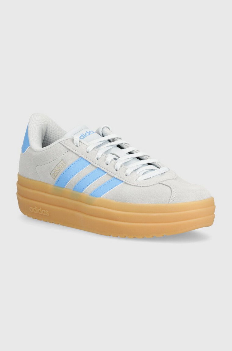 adidas sneakersy zamszowe VL COURT BOLD kolor niebieski IH2310