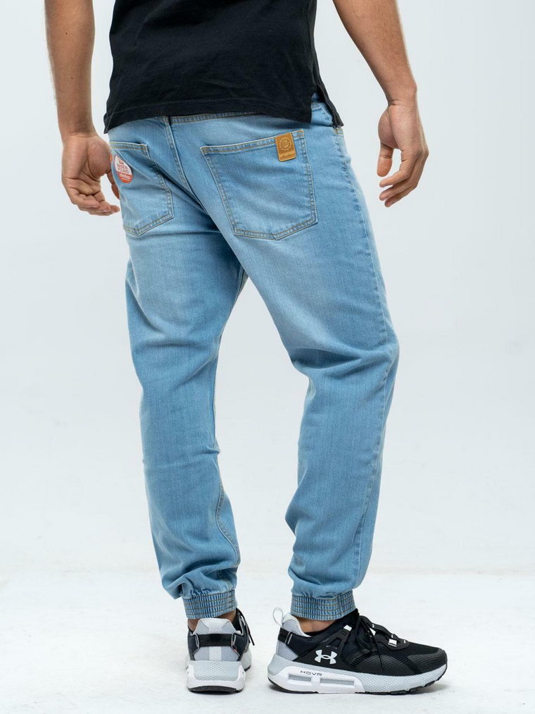 Spodnie Jeansowe Jogger Męskie Jasne Niebieskie Afrotica Miami