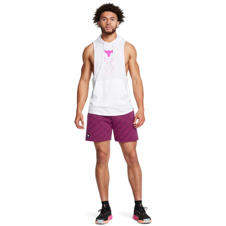 Męskie spodenki treningowe Under Armour Project Rock Icon Flc Short Pt Boh - fioletowe