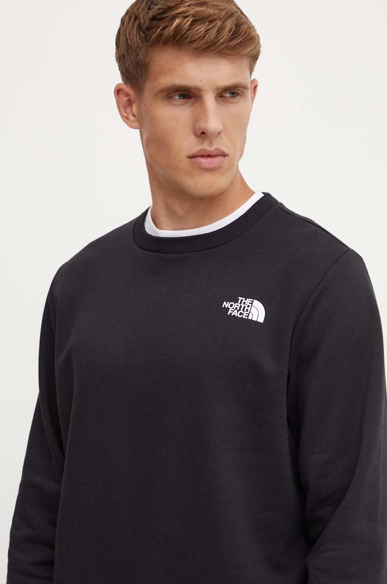 The North Face bluza Simple Dome Crew męska kolor czarny z nadrukiem NF0A89FBJK31