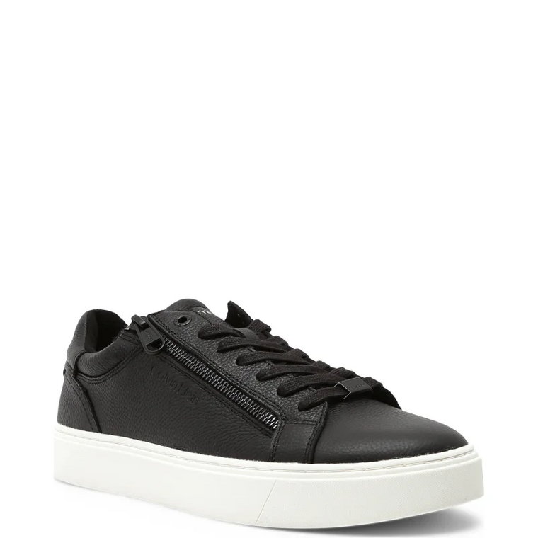 Calvin Klein Skórzane trampki LOW TOP LACE UP W/ZIP