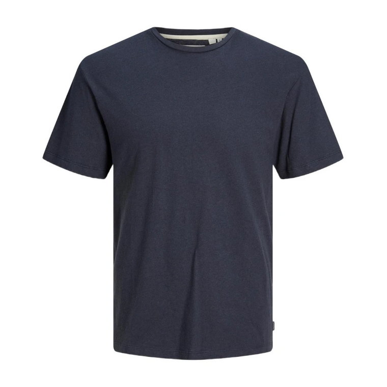 Niebieski Gładki T-shirt dla Mężczyzn Jack & Jones