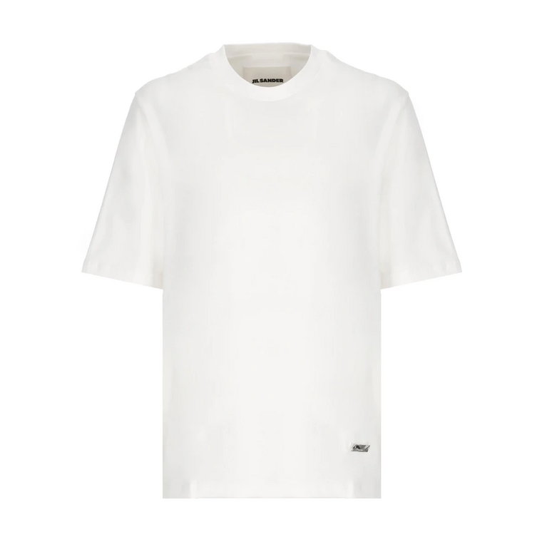 Biała Bawełniana Koszulka dla Kobiet Jil Sander