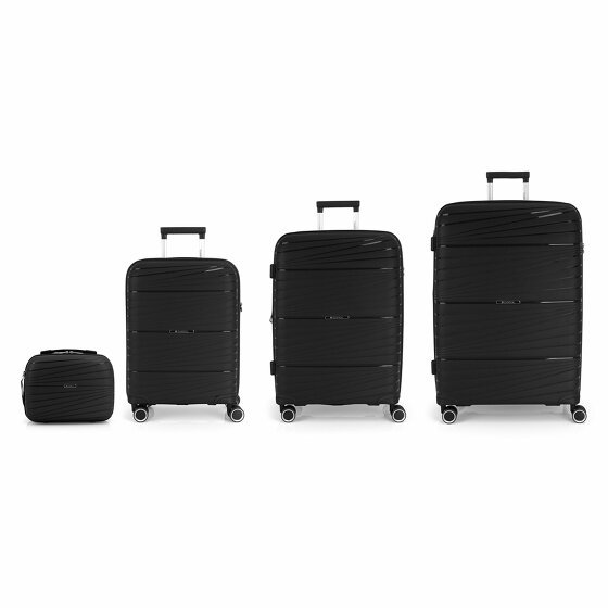 Gabol Kiba 4 kółka Zestaw walizek 3-części z plisą rozprężną negro
