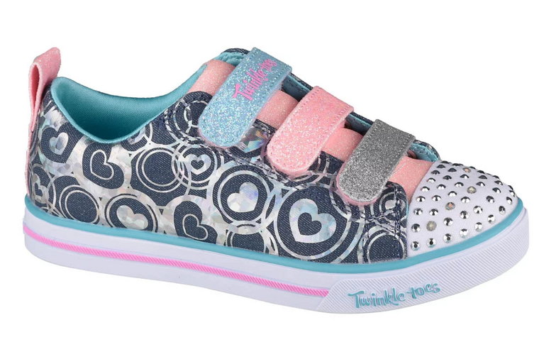 Skechers Sparkle Lite Heartsland 314753L-DMLT, Dla dziewczynki, Granatowe, buty sneakers, syntetyk, rozmiar: 35