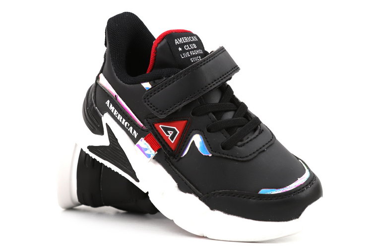 Buty sportowe dziecięce, adidasy American Club AA 20/22, czarne