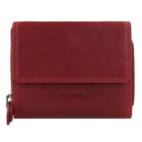 Jack Kinsky Portfel Ochrona RFID Skórzany 11 cm rot