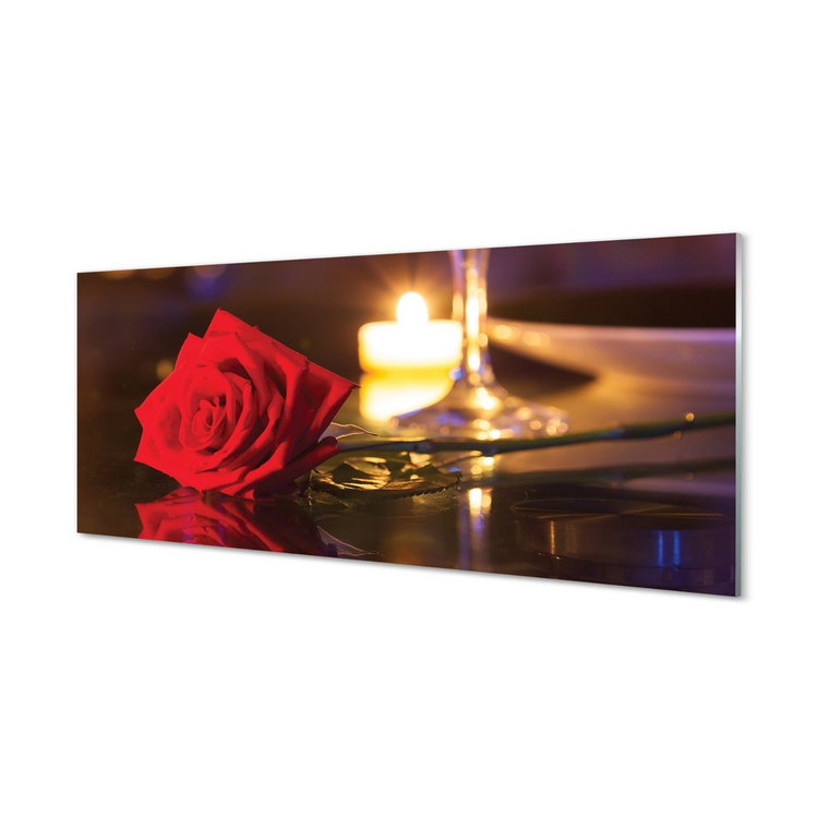 Szkło lacobel Róża świeczka kieliszek 125x50 cm
