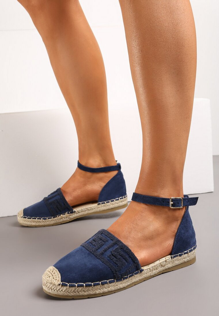 Granatowe Espadryle Reptiva