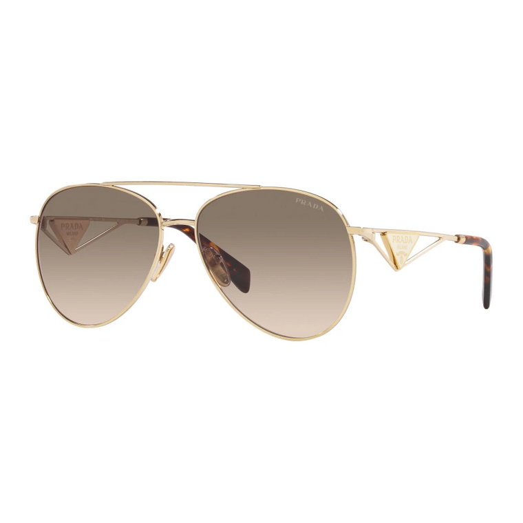 Okulary w kolorze Pale Gold/Light Brown Prada