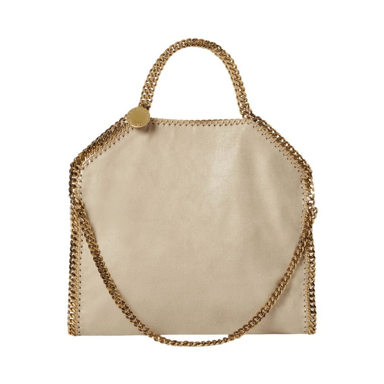 Fold-Over Cream Tote Bag Stella McCartney